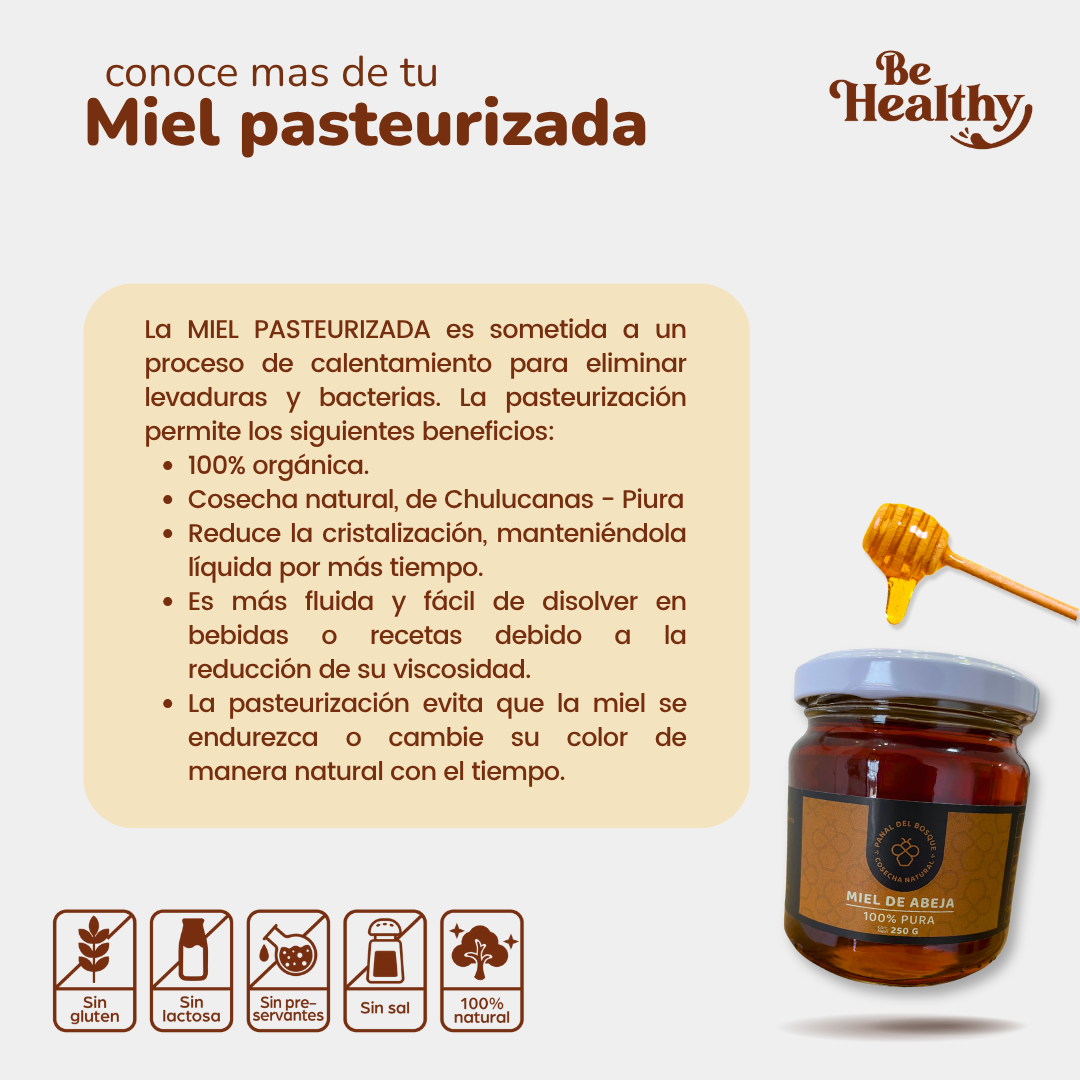 Miel Pasteurizada Multifloral 250gr🐝