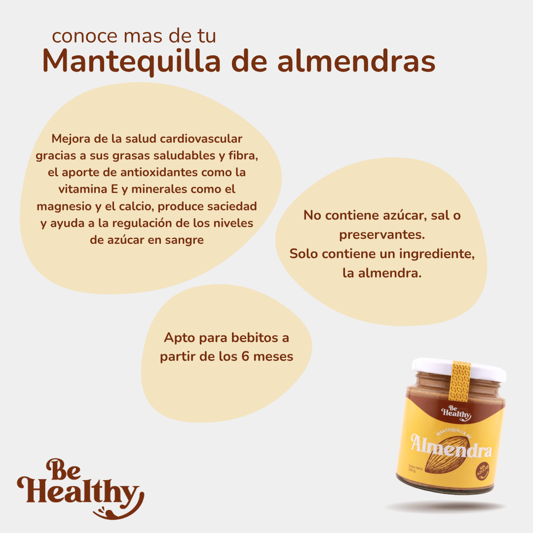 Mantequilla 100% Almendras, 250 gr