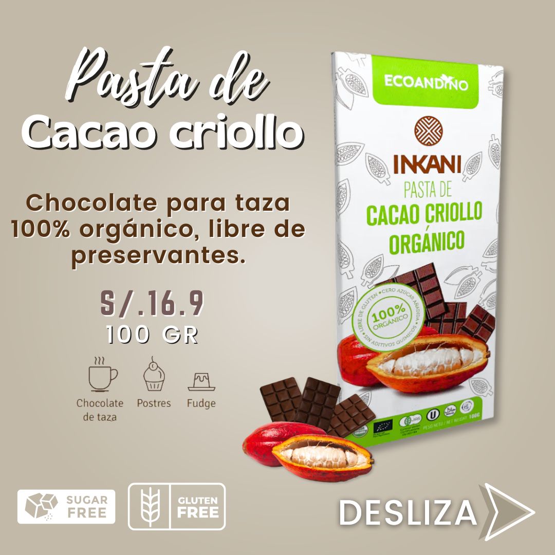 Chocolate para taza orgánico 100gr🍫