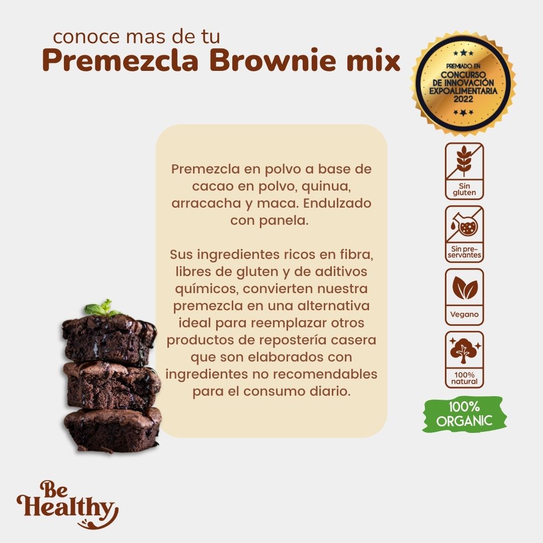 PREMEZCLA PARA BROWNIE ORGÁNICA 300GR. 🍫.
