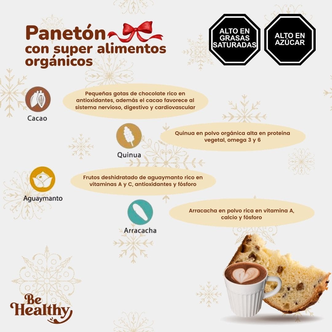 Panetón con superalimentos orgánicos 800gr 🎄🎉