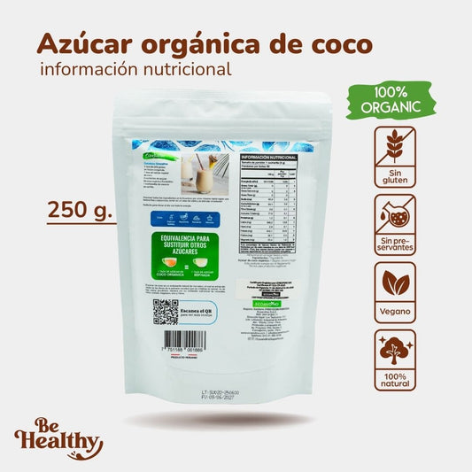 AZÚCAR DE COCO ORGÁNICO 250GR 🥥