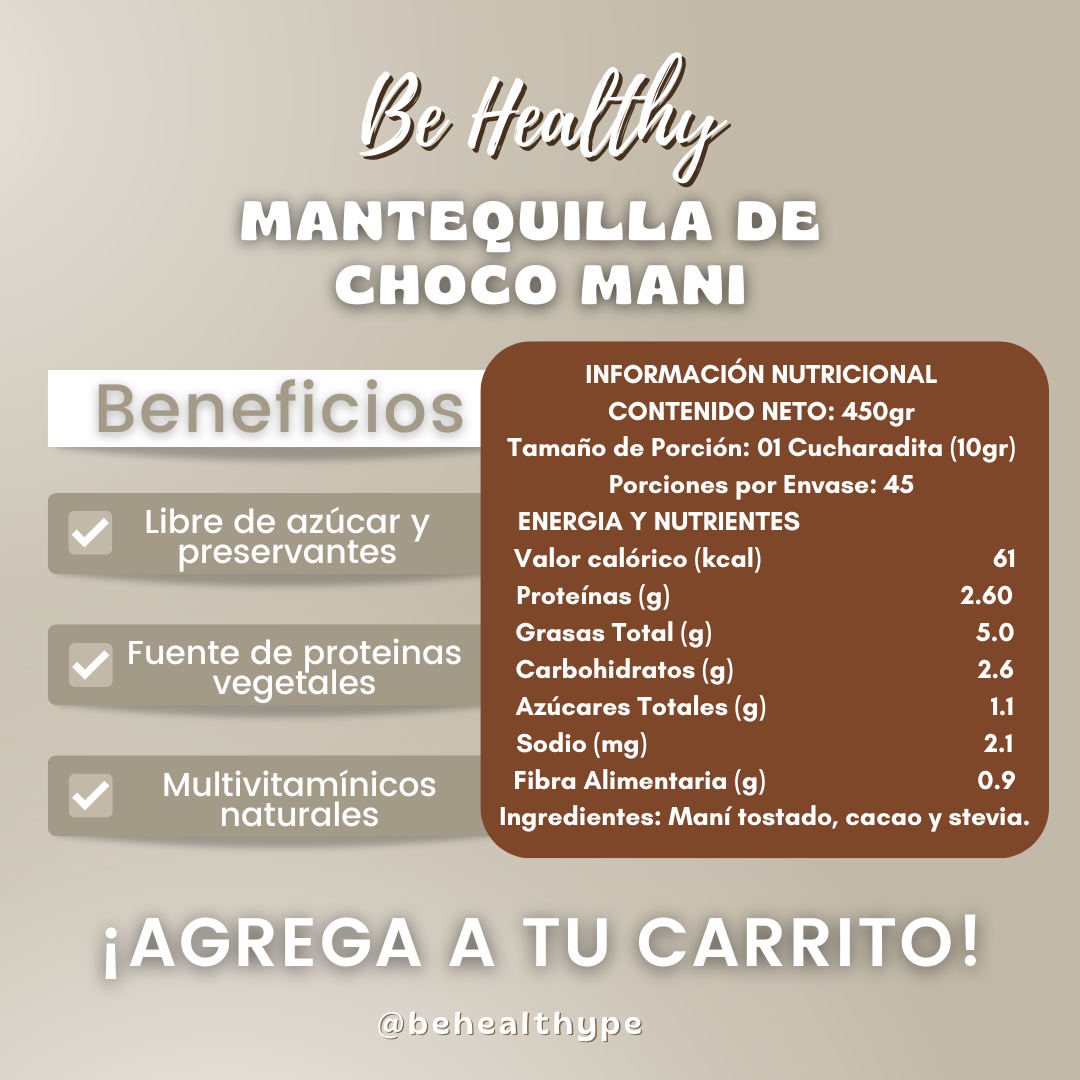 Mantequilla de Choco Maní XL - 450 gr