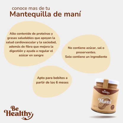 Mantequilla 100% Maní, 250 gr