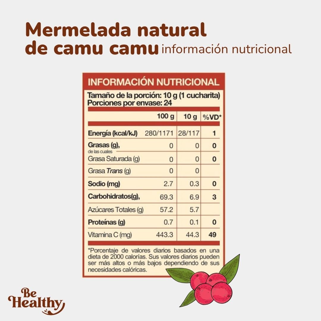 Mermelada natural de Camu Camu 240gr 🎉