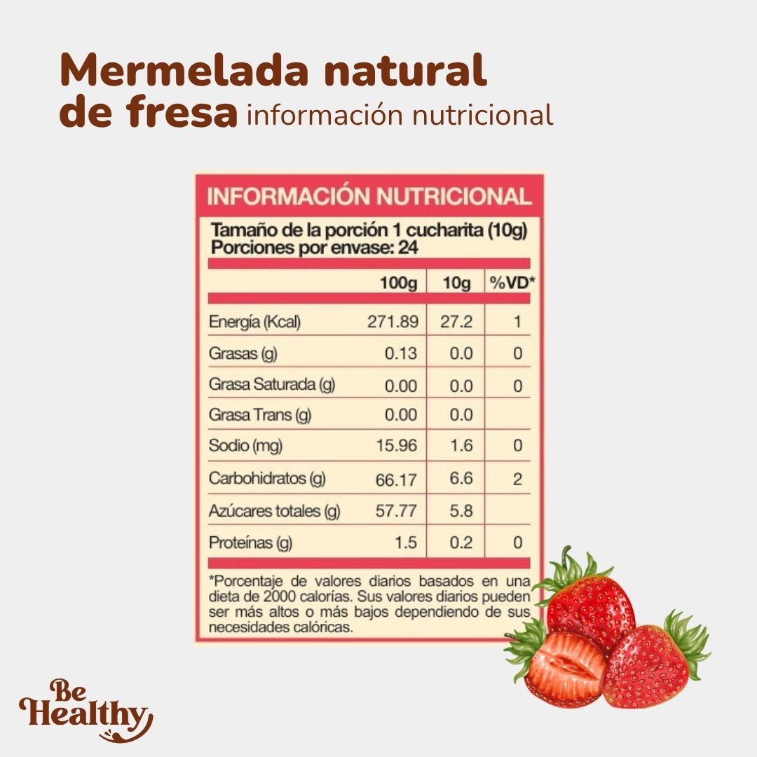 Mermelada natural de Fresa 240gr 🍓