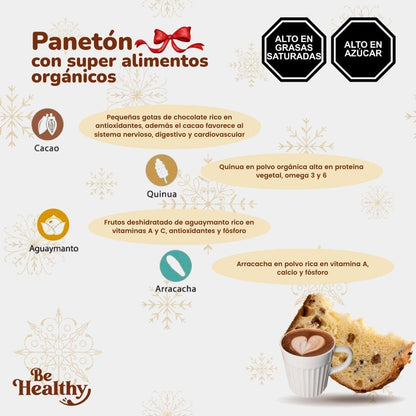 Panetón  con superalimentos orgánicos 800gr 🎄🎉
