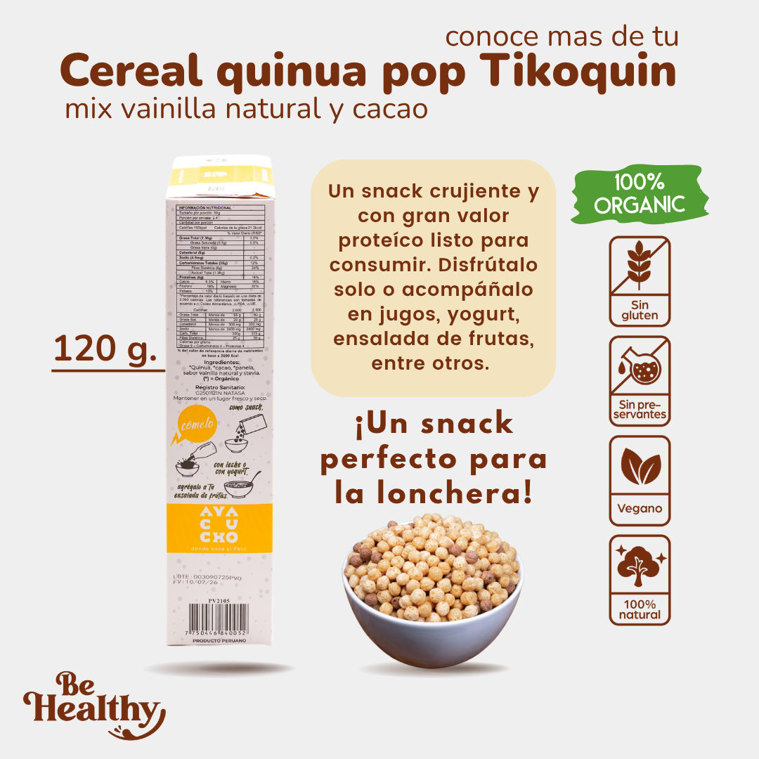 MIX CEREAL DE 100% QUINUA POP (120GR)