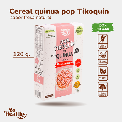 CEREAL DE 100% QUINUA POP FRESA (120GR)