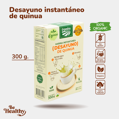 DESAYUNO ORGÁNICO INSTANTÁNEO DE QUINUA (300GR)