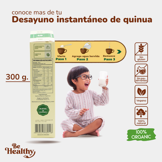 DESAYUNO ORGÁNICO INSTANTÁNEO DE QUINUA (300GR)