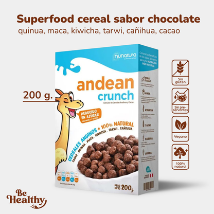 Cereal Andean Crunch 200gr sabor chocolate