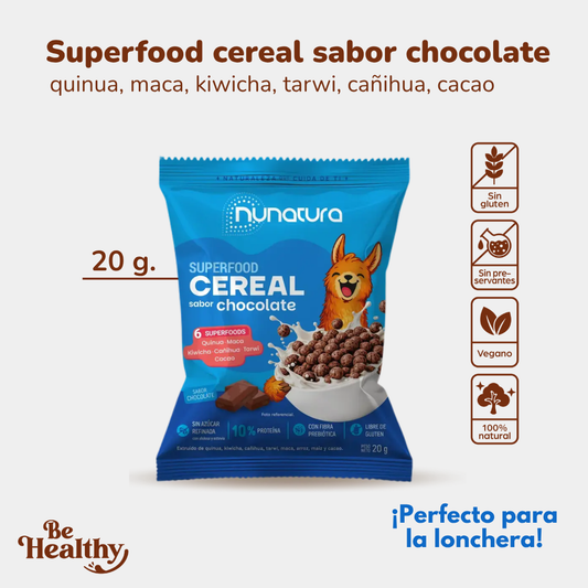 6 MINI CEREALES (20GR) ANDEAN CRUNCH SABOR CHOCOLATE